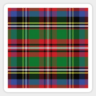 Scottish tartan, red and green, blue and yellow Sticker